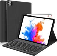 🎛️ boriyuan ipad pro 11 case with keyboard 2020/2018 - ultimate protection & functionality with detachable wireless bluetooth keyboard - apple pencil charging supported - black logo