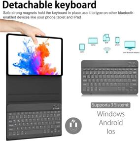 img 1 attached to 🎛️ Boriyuan iPad Pro 11 Case with Keyboard 2020/2018 - Ultimate Protection & Functionality with Detachable Wireless Bluetooth Keyboard - Apple Pencil Charging Supported - Black