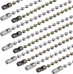 img 3 attached to 🔗 TecUnite 2-Pack 10 Feet 3.2 mm Beaded Pull Chain Extension with Connector and 10 Matching Connectors, Multicolors A