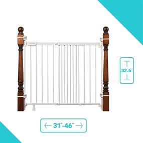 img 3 attached to 🚪 Summer Infant 27903Z Banister & Stair Safety Gate: Extra Wide Door, Metal, 31"-46" - White - Easy Access & Security