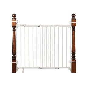img 4 attached to 🚪 Summer Infant 27903Z Banister & Stair Safety Gate: Extra Wide Door, Metal, 31"-46" - White - Easy Access & Security
