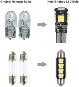 img 3 attached to 🚗 Justech 20PCs Can-bus Error Free LED SMD Bulbs Kit Set: Upgrade Your Car Interior with Xenon-White Lights!