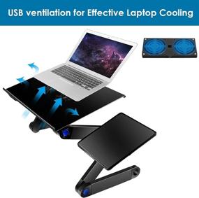 img 1 attached to Adjustable Laptop Stand for 10-17 Inch PCs & Tablets - Portable Foldable Laptop Riser for Desktops