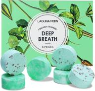 🚿 lagunamoon aromatherapy shower steamers for nasal relief and easy breathing, 6 pack 30g shower bombs with mint, menthol & eucalyptus, natural essential oil shower tablets for relaxation gift logo