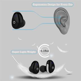 img 2 attached to 🎧 Optimized True Wireless Earbuds: arVin Bluetooth 4.2 Deep Bass Headphones with Portable Charging Case, Noise-Cancelling Sports In-Ear TWS Stereo Mini Headset for Cordless Workouts