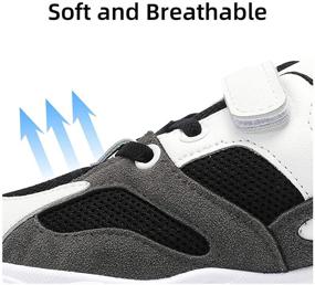 img 1 attached to 👟 Rioria Kids Sneakers - Slip-On Athletic Mesh Breathable Toddler Boys Girls School Casual Gym Platform Tennis Running Hiking Shoes