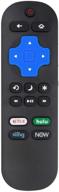 📺 enhanced remote control for hisense hu-rcrus-20 led smart hdtv roku tv - volume control & tv power button, compatible with roku tv models only logo