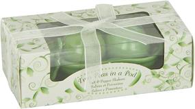 img 2 attached to Charming Kate Aspen Two Peas in A Pod Ceramic Salt and Pepper Shakers in IvyPrint Gift Box – Delightful Tableware!