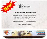 resort chef non-slip safety mat: keep kitchen cutting boards secure, hygienic, and dishwasher safe logo