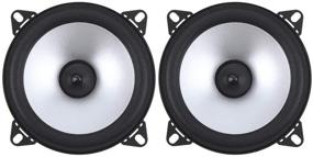 img 4 attached to 🚗 Pair of 4 Inch 60W 2 Way Car Coaxial Stereo Speakers for Auto Audio Music, Full Range Frequency, HiFi Sound