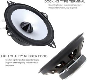 img 2 attached to 🚗 Pair of 4 Inch 60W 2 Way Car Coaxial Stereo Speakers for Auto Audio Music, Full Range Frequency, HiFi Sound