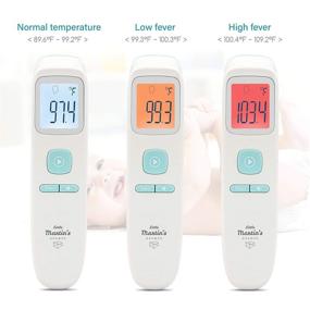 img 1 attached to 🌡️ Blue Touchless Thermometer with LCD Display - Non Contact Infrared Thermometer for Adults, Kids, Baby & Infant - Digital Forehead Thermometer with Fever Alarm