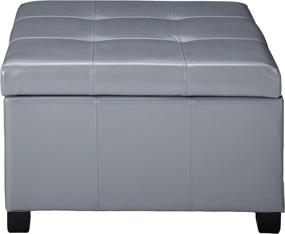 img 3 attached to Grey PU Storage Ottoman - Christopher Knight Home Richmond KD