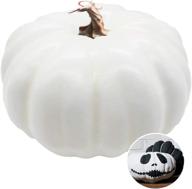 🎃 xilanhhaa 7.8 inch realistic white artificial decorative pumpkin for halloween, thanksgiving, and diy crafts логотип