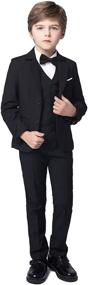 img 3 attached to 👔 Stylish Tuxedo Suits for Toddlers: Perfect Bearer Outfit in Boys' Clothing
