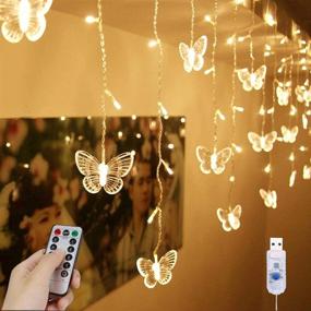 img 4 attached to YOLIGHT USB Powered Icicle Curtain String 🌟 Lights: 80 LED Fairy Lights for Indoor/Outdoor Decor