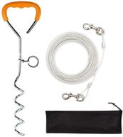 🐾 yisanjumi dog tie out cable and stake: reliable outdoor pet restraint for yard, park, and camping logo