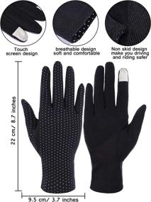 img 2 attached to Boao 3 Pairs Women's Sun Protective Gloves - UV Protection Summer Sunblock Touchscreen Gloves for Driving and Riding