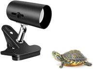 🔦 heat lamp fixture holder reptile clamp for reptiles & amphibians - adjustable angle, universal socket, pet heat lamps bulbs use, black (without lights) logo