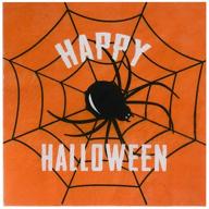 happy halloween party napkins unfolded logo