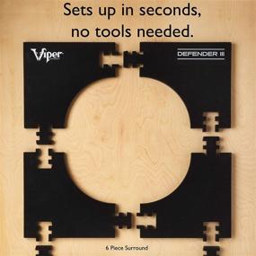 img 2 attached to 🎯 Ultimate Dartboard Protector: Viper by GLD Products Defender III - Extended Length, Black, One Size