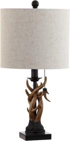 img 4 attached to 🏠 JONATHAN Y JYL1031A Gaston 20.5" Resin Mini LED Table Lamp - Brown Traditional Cottage Rustic - Bedroom Living Room Office