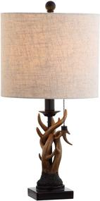img 1 attached to 🏠 JONATHAN Y JYL1031A Gaston 20.5" Resin Mini LED Table Lamp - Brown Traditional Cottage Rustic - Bedroom Living Room Office