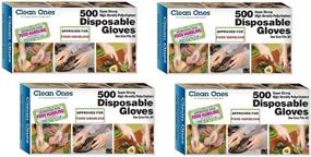 img 3 attached to 🧤 Clean Ones Disposable Gloves - 2000 Gloves, 500 Count (4 Pack) - Effective Hand Protection Solution