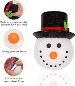 img 1 attached to Leyespot 1 PC Christmas Porch Light 🎅 Covers: Festive Snowman Design for Outdoor Christmas Decorations!