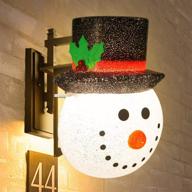 leyespot 1 pc christmas porch light 🎅 covers: festive snowman design for outdoor christmas decorations! logo