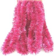 🎄 mauve pink tinsel garland - 15ft x 2.5in - elegant holiday decorations logo