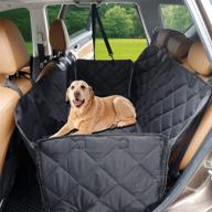 🐶 waterproof dog car seat cover | mokoqi back seat protector pet mat hammock for cars & suvs | keep car backseat clean & pristine after travel | scratchproof non-slip pet seat covers logo