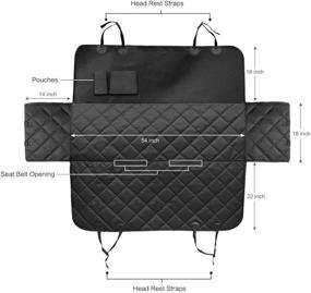 img 1 attached to 🐶 Waterproof Dog Car Seat Cover | MOKOQI Back Seat Protector Pet Mat Hammock for Cars & SUVs | Keep Car Backseat Clean & Pristine After Travel | ScratchProof Non-Slip Pet Seat Covers