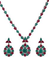efulgenz oxidized zirconia necklace earrings women's jewelry and jewelry sets logo