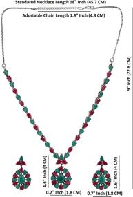 img 3 attached to Efulgenz Серьги-ожерелья из окисленного циркония