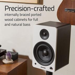 img 1 attached to 🔊 Fluance Ai61 Powered Stereo Bookshelf Speakers with 6.5" Drivers and 120W Amplifier - Ideal for Turntable, TV, PC, and Bluetooth 5 Wireless Music Streaming - RCA, Optical, USB & Sub Out (Lucky Bamboo)