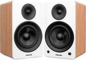 img 4 attached to 🔊 Fluance Ai61 Powered Stereo Bookshelf Speakers with 6.5" Drivers and 120W Amplifier - Ideal for Turntable, TV, PC, and Bluetooth 5 Wireless Music Streaming - RCA, Optical, USB & Sub Out (Lucky Bamboo)