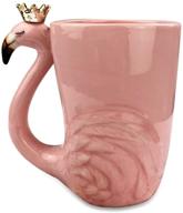 🦩 adorable 16 oz ceramic flamingo coffee mug - perfect christmas gift for women, grandma, mom - funny animal cup for weddings and coffee lovers logo