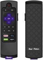 🐻 silicone shock resistant cover for roku 2017/2018 remote controller - bear motion case for ruko 2017 remote controller (streaming stick/stick + / express express + 2017/2018, black) logo