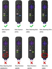 img 3 attached to 🐻 Silicone Shock Resistant Cover for Roku 2017/2018 Remote Controller - Bear Motion Case for Ruko 2017 Remote Controller (Streaming Stick/Stick + / Express Express + 2017/2018, Black)