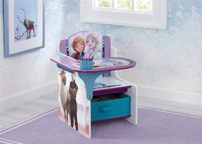 img 3 attached to 🪑 Delta Children Chair Desk: Disney Frozen II Edition with Convenient Storage Bin