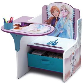 img 4 attached to 🪑 Delta Children Chair Desk: Disney Frozen II Edition with Convenient Storage Bin