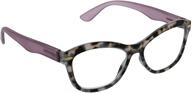 👓 blue light blocking reading glasses for women by peepers, soft cat eye shape + no prescription eyewear logo