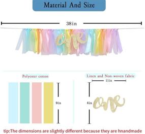 img 3 attached to 🌈 1st Birthday Pastel Rainbow High Chair Banner - Highchair Tutu Skirt Party Supplies, First Birthday Decorations with One Pennant, Rainbow Birthday Decor for Girls (Rainbow Banner)