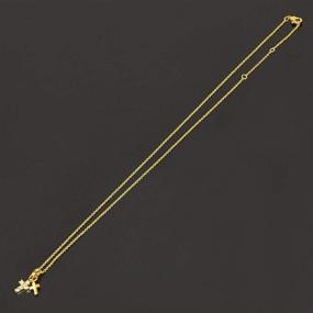 img 1 attached to ⭐ Stylish Women's Gold Dipped Tiny Cross Pendant Necklace - Korean Made Fashion Accessory for Girls and Women