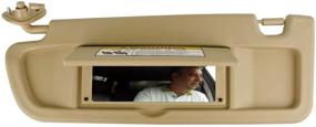 img 3 attached to GOLDPAR Left Driver Side Sun Visor Compatible With Honda Civic 2006 2007 2008 2009 2010 2011 Visor Assembly (Pearl Ivory