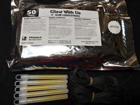 img 3 attached to 🎉 Get 50 White Glow Stick Light Sticks in Bulk Wholesale - GlowWithUs Brand, 8-12 Hrs Glow Time, Sturdy Packaging - Ideal for Kids Parties!