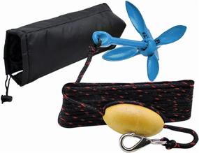 img 3 attached to Portable Folding Grapnel Kayak Anchor Kit - 🚣 XIALUO Marine Kayak Anchor (1.5lb) with 30 ft Marine Rope