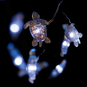 img 2 attached to 🔆 Impress Life Nautical Ocean Theme String Lights: 40 LED Blue Sea Turtle, Waterproof Indoor Decorative Lights with Remote and Timer - 10ft Battery USB Powered