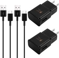 🔌 2 упаковки адаптивного быстрого зарядного устройства с кабелем usb type c - совместимо с samsung galaxy s21 / s20 ultra / s10 / note 10 / note 20 и другими! логотип